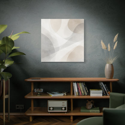 Neutral Abstract Organic Shapes Matte Canvas