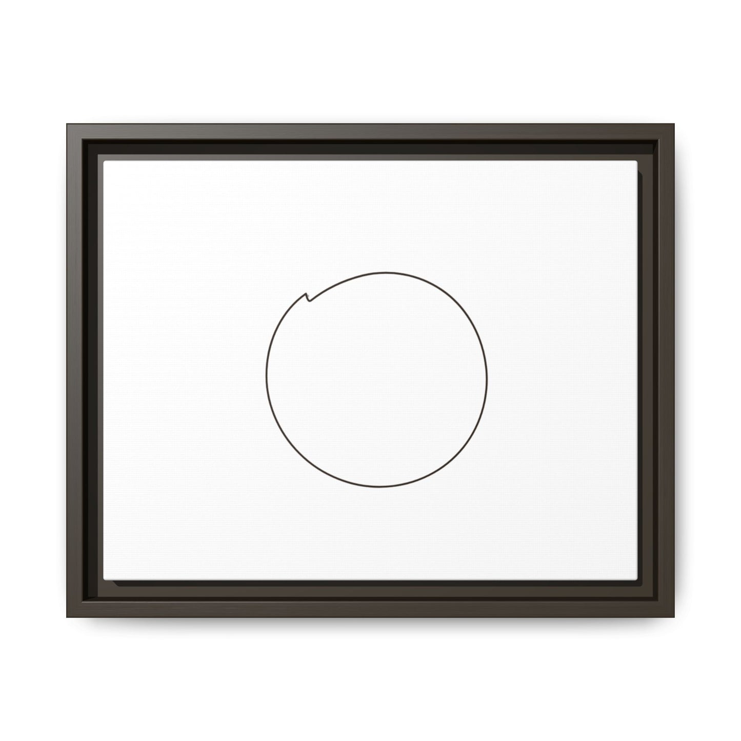 Minimal Circle Line Matte Canvas Framed | Modern Abstract Wall Art