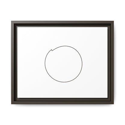 Minimal Circle Line Matte Canvas Framed | Modern Abstract Wall Art