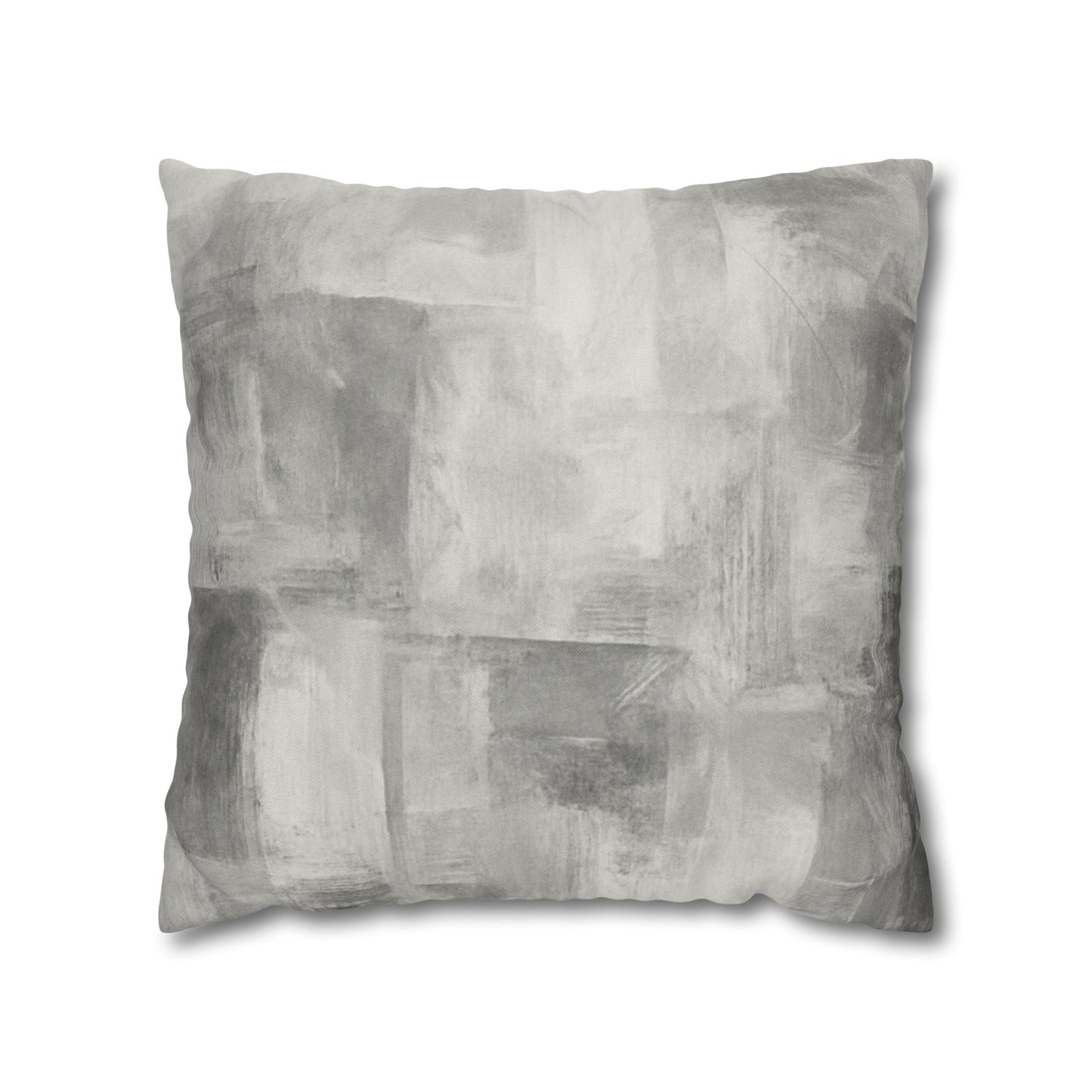 Watercolor Gray Decorative Pillowcase — Spun Polyester Square Throw Pillow Cover