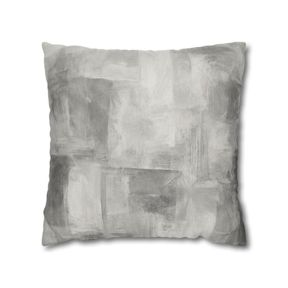 Watercolor Gray Decorative Pillowcase — Spun Polyester Square Throw Pillow Cover
