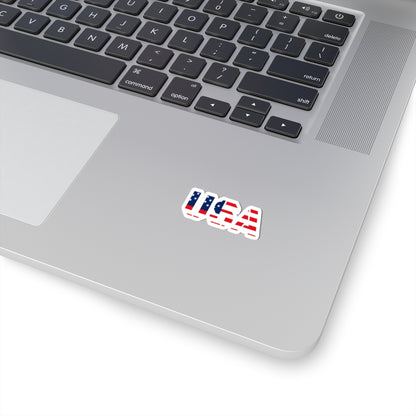 USA Flag Kiss-Cut Stickers | patriotic decor, laptop stickers, USA pride, July 4th decorations, personalized gifts - TRV