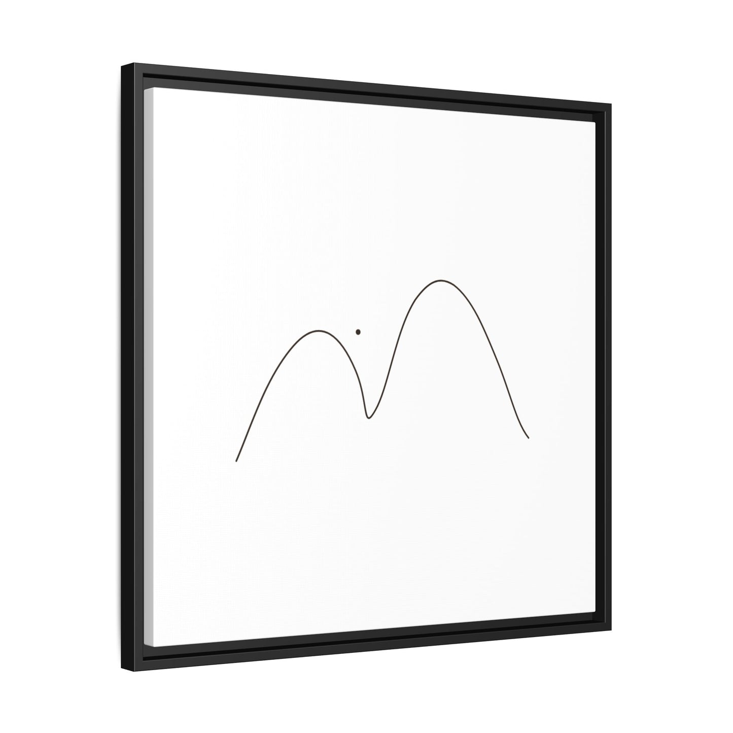 Minimal Line Mountains Matte Canvas Framed