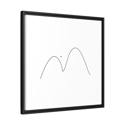 Minimal Line Mountains Matte Canvas Framed