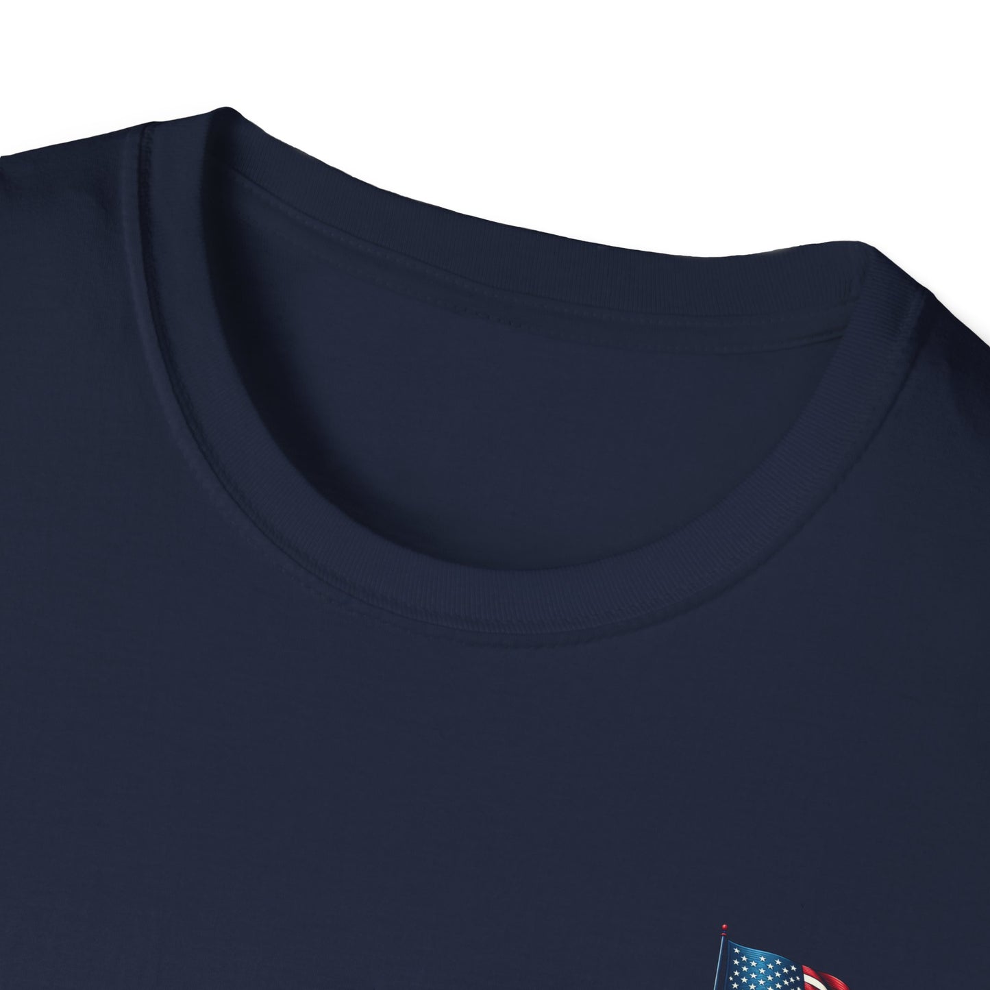 Patriotic Unisex Softstyle T-Shirt, American Flag Tee, USA Pride Shirt, Perfect for Independence Day, Casual Wear - TRV
