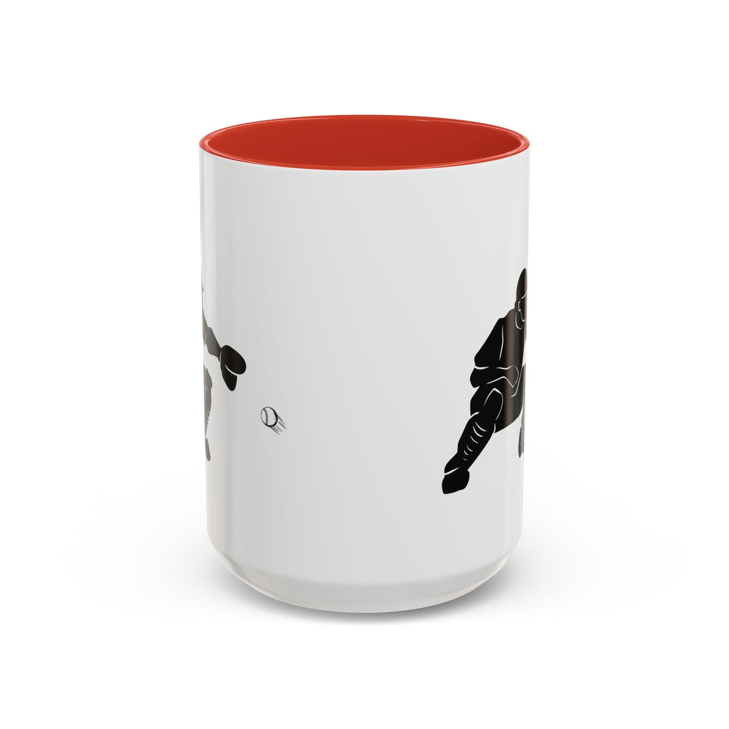 Baseball Catcher Coffee Mug, Sports Gift for Coaches, Black Accent Mug for Fans, Perfect for Birthdays & Celebrations, Unique Cup - TRV
