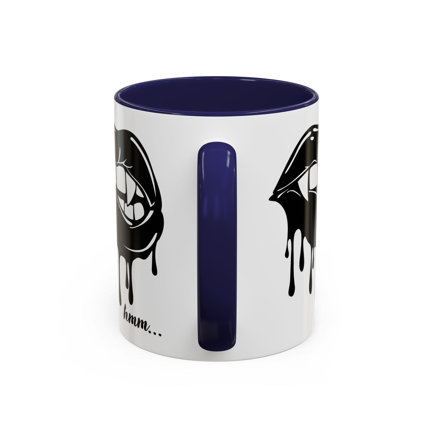 Dripping Lip Coffee Mug – "hmm..." Accent Ceramic Mug (11/15oz)