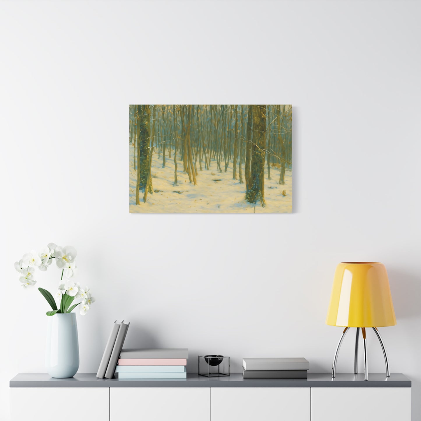 Winter Forest Matte Canvas Art Print, Nature Decor, Stretched Wall Art, Home Decor, Rustic Cabin Decoration, Gift for Nature Lovers - TRV
