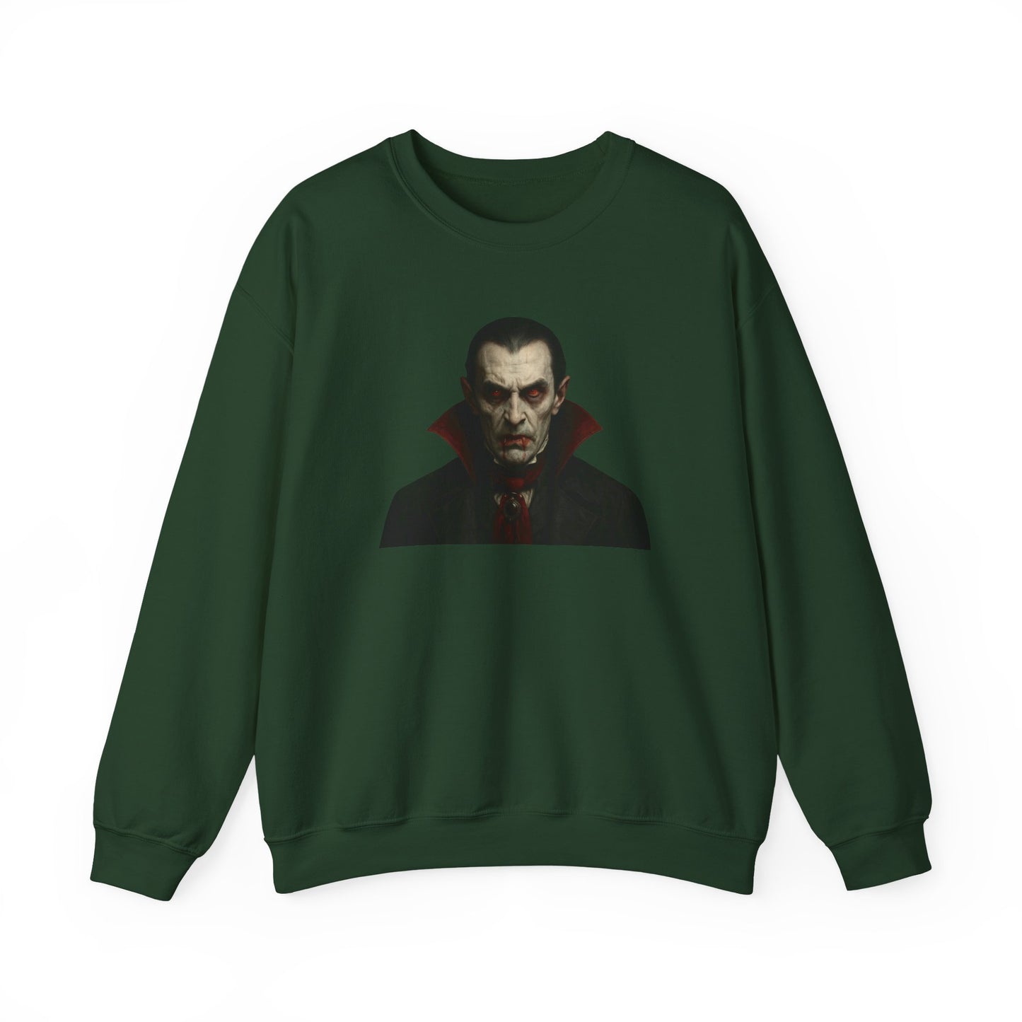 Gothic Horror Sweatshirt, Cozy Vampire Sweatshirt, Spooky Apparel, Halloween Costume Top, Unisex Halloween Sweatshirt