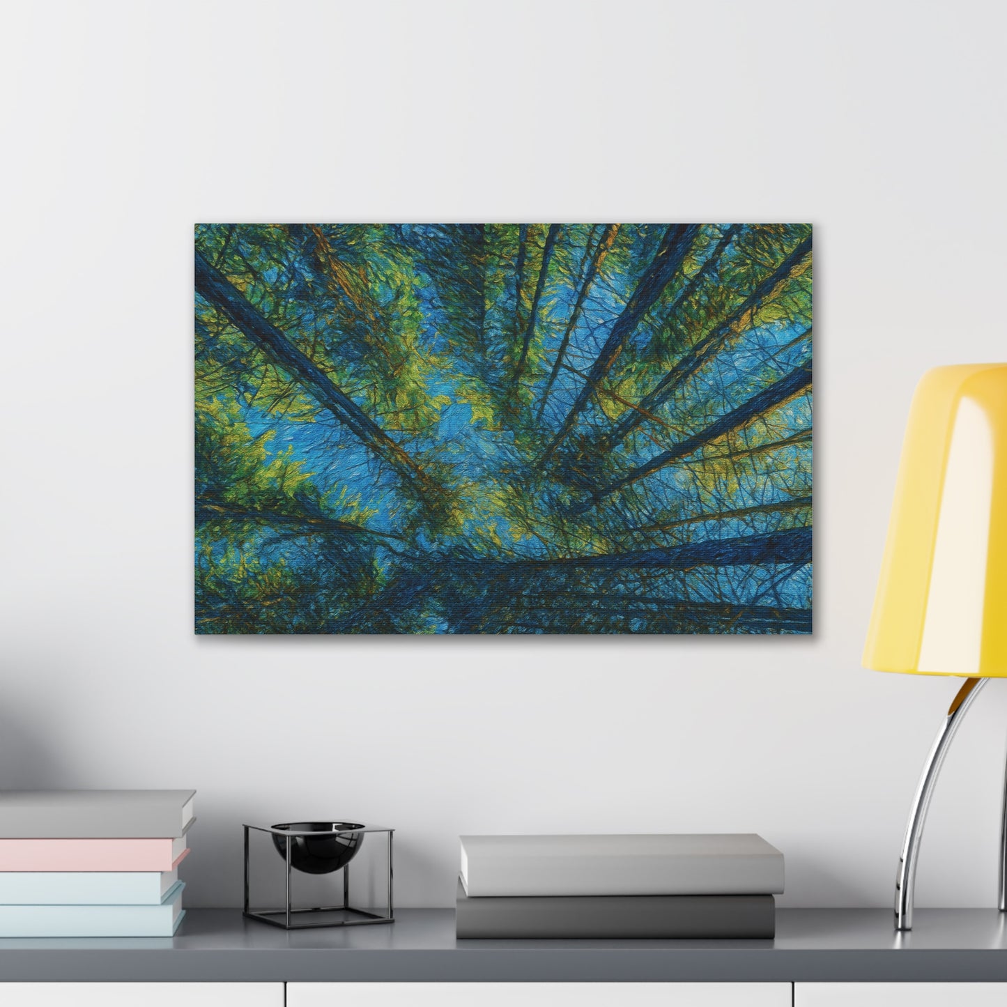 Forest Canopy Canvas Print – Upward View Trees Wall Art (Stretched Canvas 0.75")