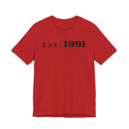 Established 1991 Unisex Jersey Tee | Vintage Anniversary Gift | Casual Wear, Birthday Shirt, Retro Style, Statement Tee, Gift for Him/Her - TRV