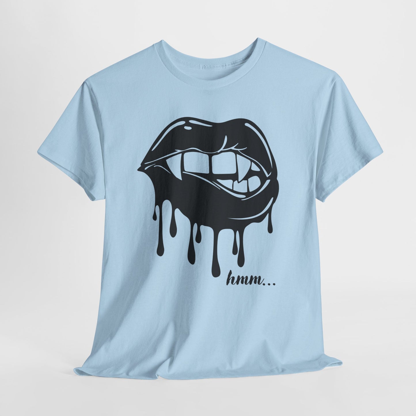 Edgy Graphic Tee - Dripping Lips Design - Unisex Heavy Cotton Tee