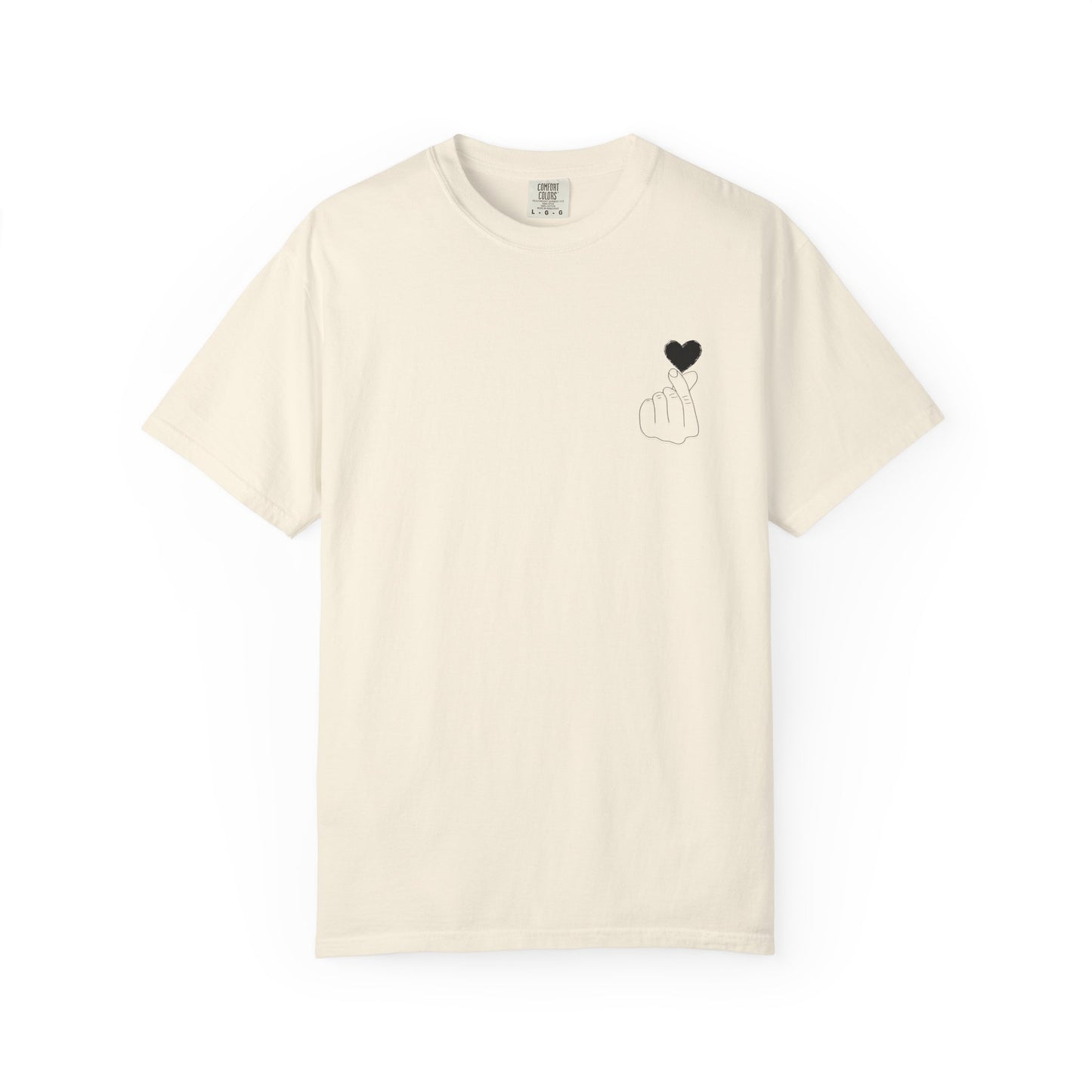 Unisex Garment-Dyed T-Shirt with Heart Design | Casual Trendy Wear for All Occasions