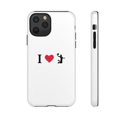 I Love Basketball Phone Case, Sporty Cell Cover, Basketball Gift for Players, Tough Cases, Love for Sports Accessories - TRV