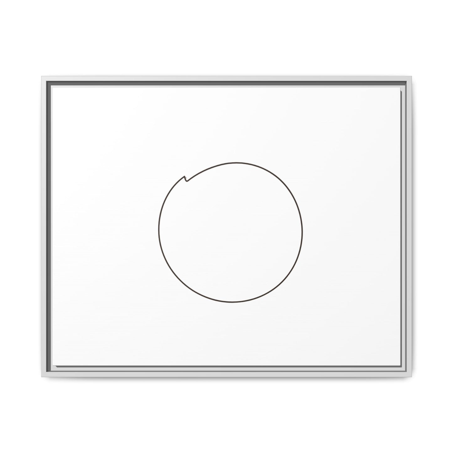 Minimal Circle Line Matte Canvas Framed | Modern Abstract Wall Art