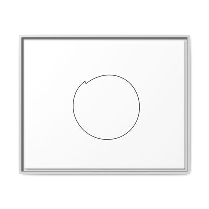Minimal Circle Line Matte Canvas Framed | Modern Abstract Wall Art