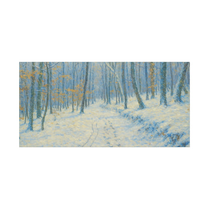 Winter Woodland Canvas Print — Snowy Forest Matte Stretched Wall Art