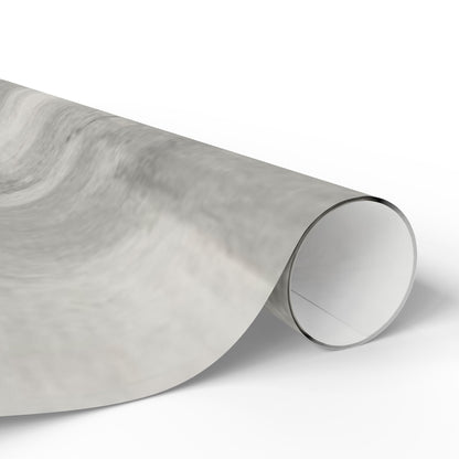 Gray Marble Wrapping Paper Roll — Neutral Watercolor Gift Wrap for Weddings, Birthdays & Minimalist Packaging