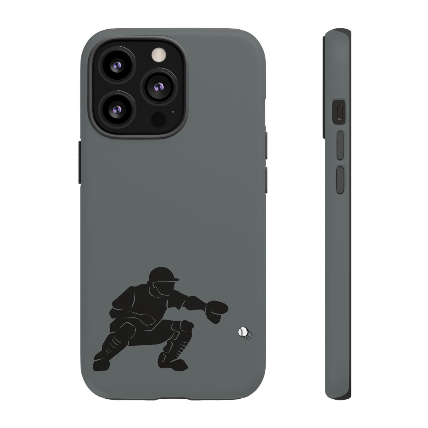 Baseball Catcher Phone Case, Sports Phone Accessory, Tough Cases, Gift for Athletes, Sports Fan Merchandise, Unique Design - TRV