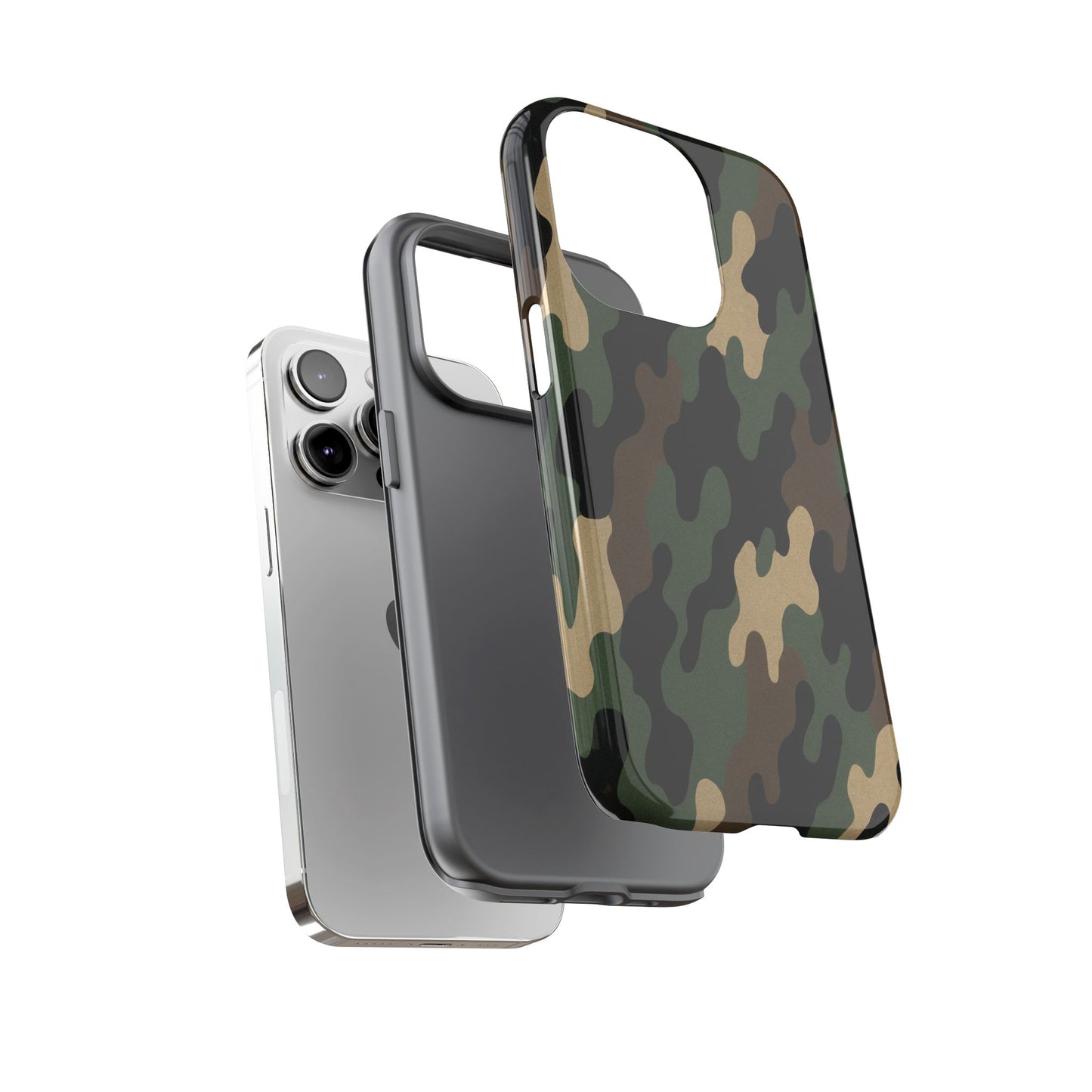 Camouflage Phone Case, Tough Cases, Military Style, Unique Phone Accessories, Gift for Him, Durable Phone Cover - TRV