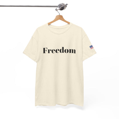 Freedom script tee | T-Shirt, American flag sleeve - TRV