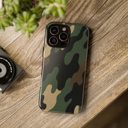 Camouflage Phone Case, Tough Phone Cover, Military Style Accessory, Protective Case for Men, Gifts for Soldiers - TRV