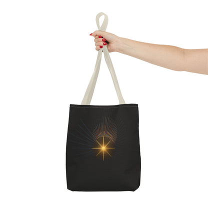 Radiant Starburst Tote Bag | Golden Light Celestial Design - TRV