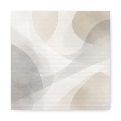 Neutral Abstract Organic Shapes Matte Canvas