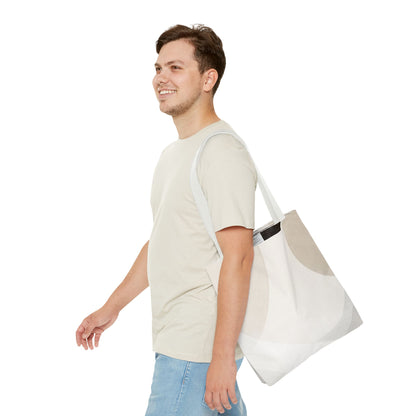 Neutral Abstract Geometric Tote Bag | Minimal Beige Shapes