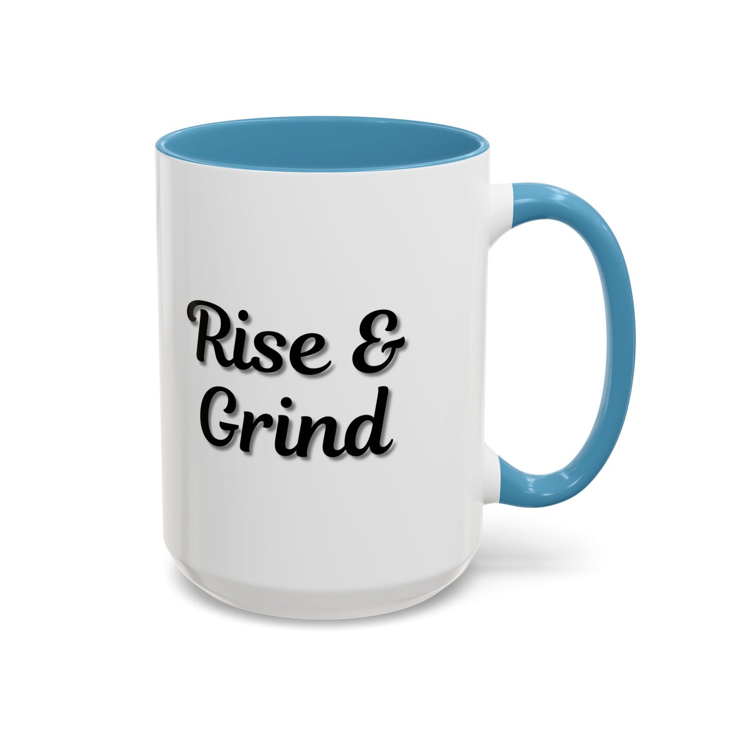 Rise & Grind Coffee Mug – Motivational Black Accent Mug for Daily Inspiration - TRV