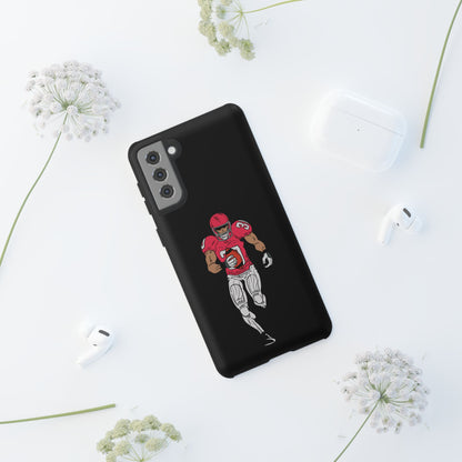 Football Player Tough Phone Case – Protective Black Sports iPhone Case