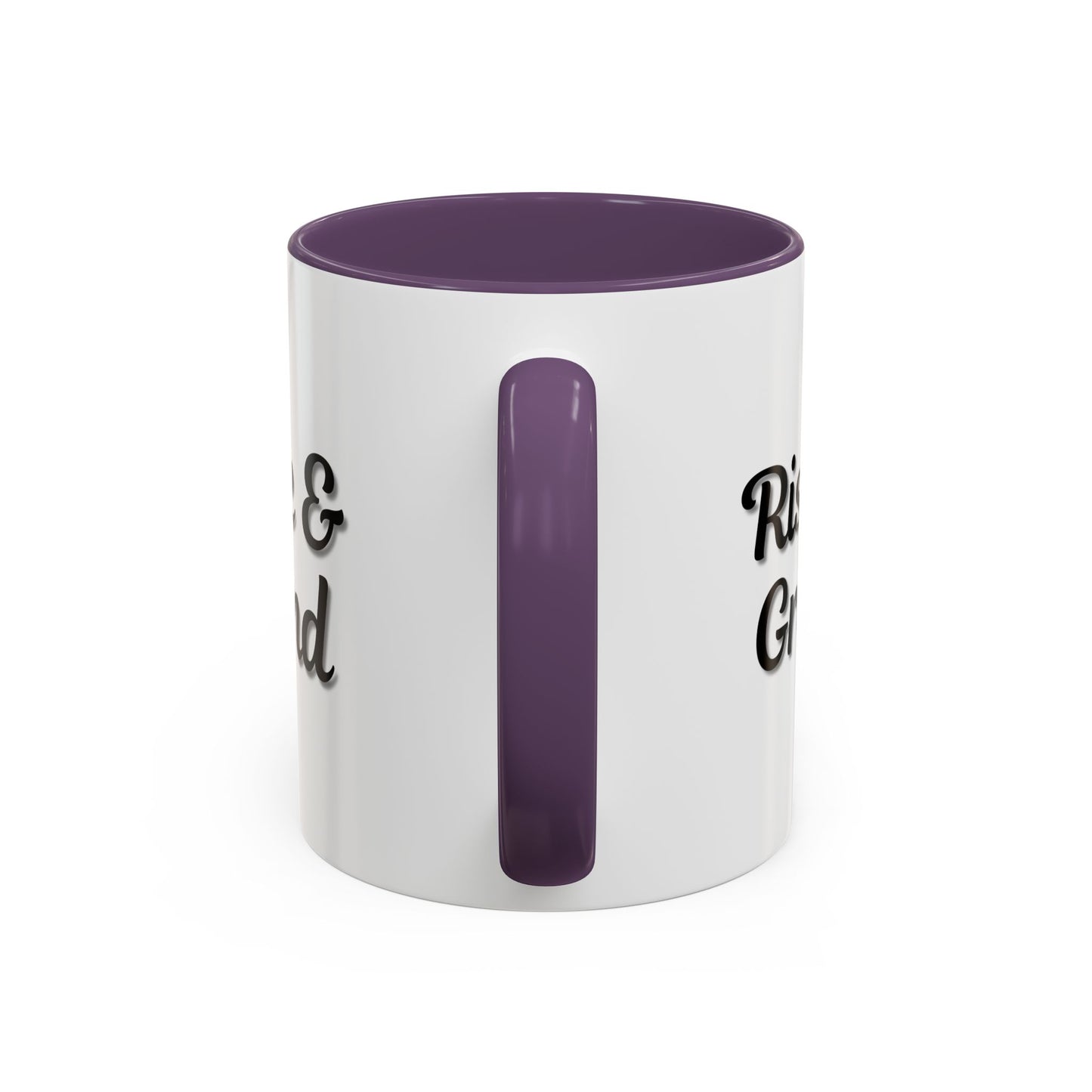 Rise & Grind Coffee Mug – Motivational Black Accent Mug for Daily Inspiration - TRV