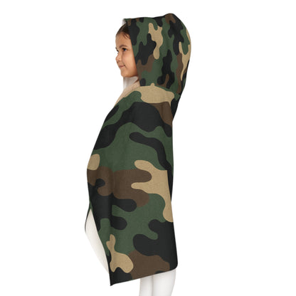 Youth Hooded Towel in Camouflage | Fun Bath Time, Beach Days, Pool Parties, Gifts for Kids, Summer Essentials, Spa Days