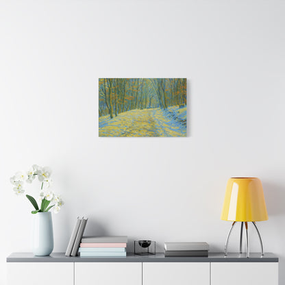 Wall Art Print, Winter Landscape Canvas Home Decor, Gift for Nature Lovers, Seasonal Artwork, Cozy Housewarming Decoration - TRV