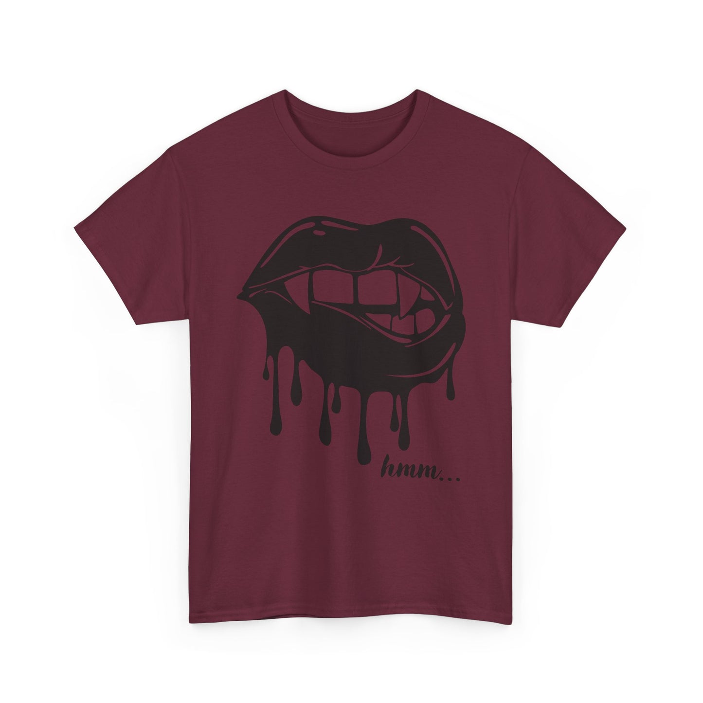 Edgy Graphic Tee - Dripping Lips Design - Unisex Heavy Cotton Tee