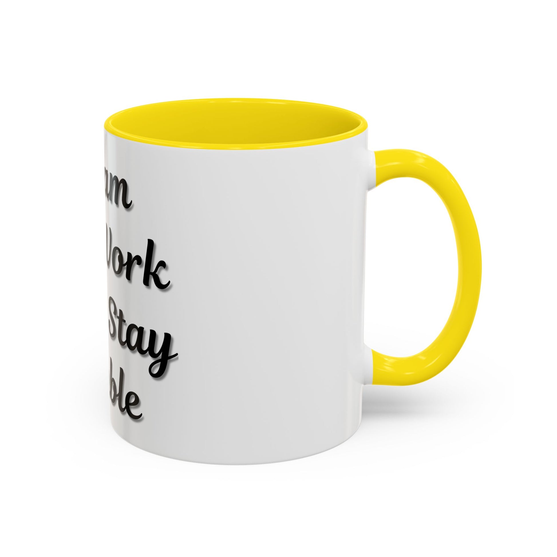 Inspirational Accent Coffee Mug - "Dream Big, Work Hard, Stay Humble" - Motivational 11/15oz - TRV