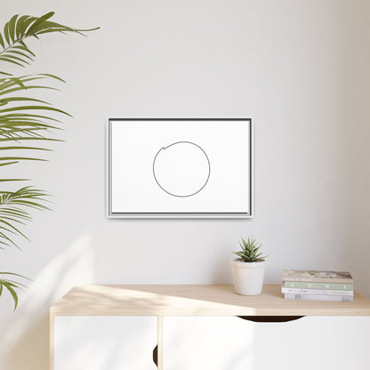 Minimal Circle Line Matte Canvas Framed | Modern Abstract Wall Art