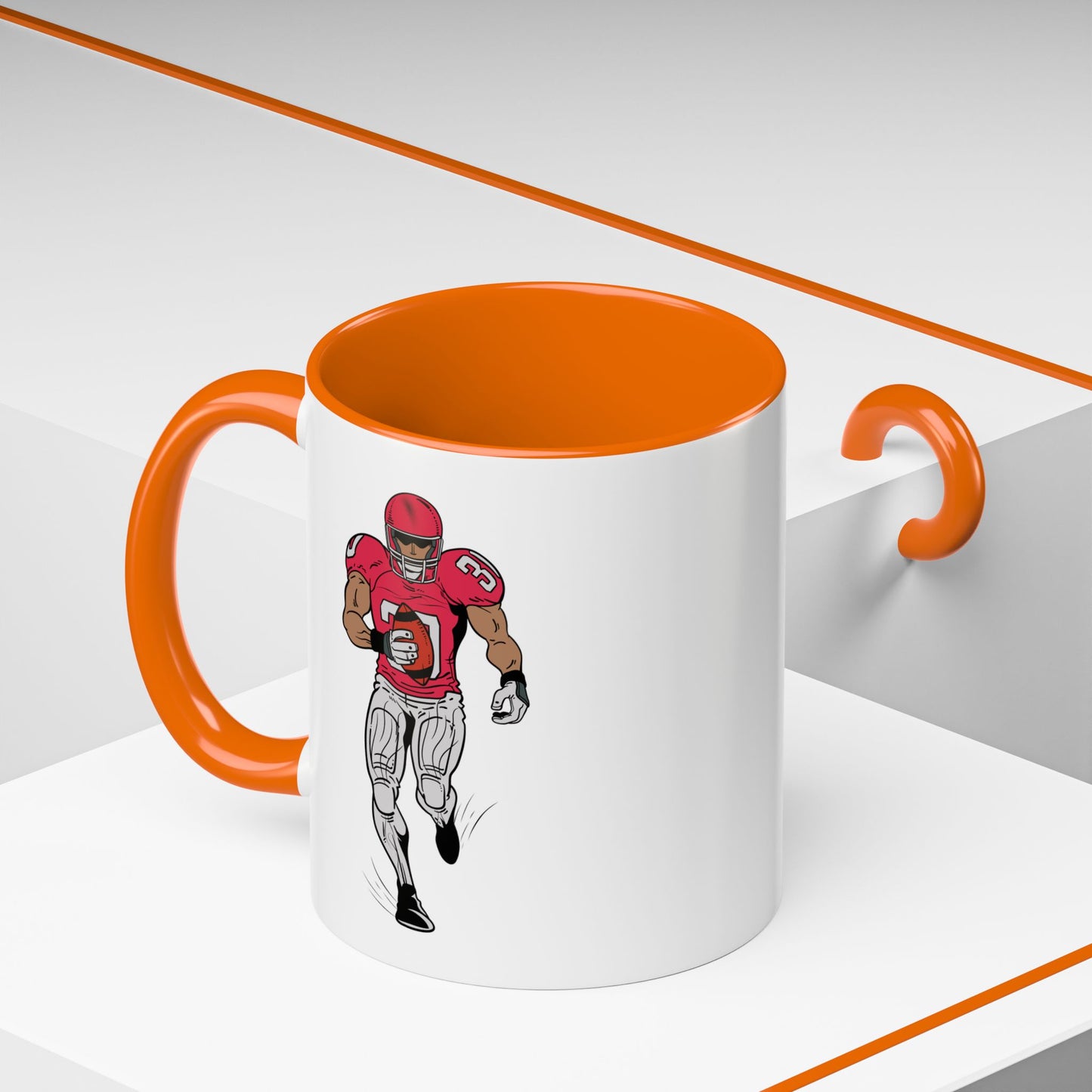 Football Player Coffee Mug, Sports Fan Gift, Motivational Coffee Cup, Game Day Mug, Unique Sports Merchandise