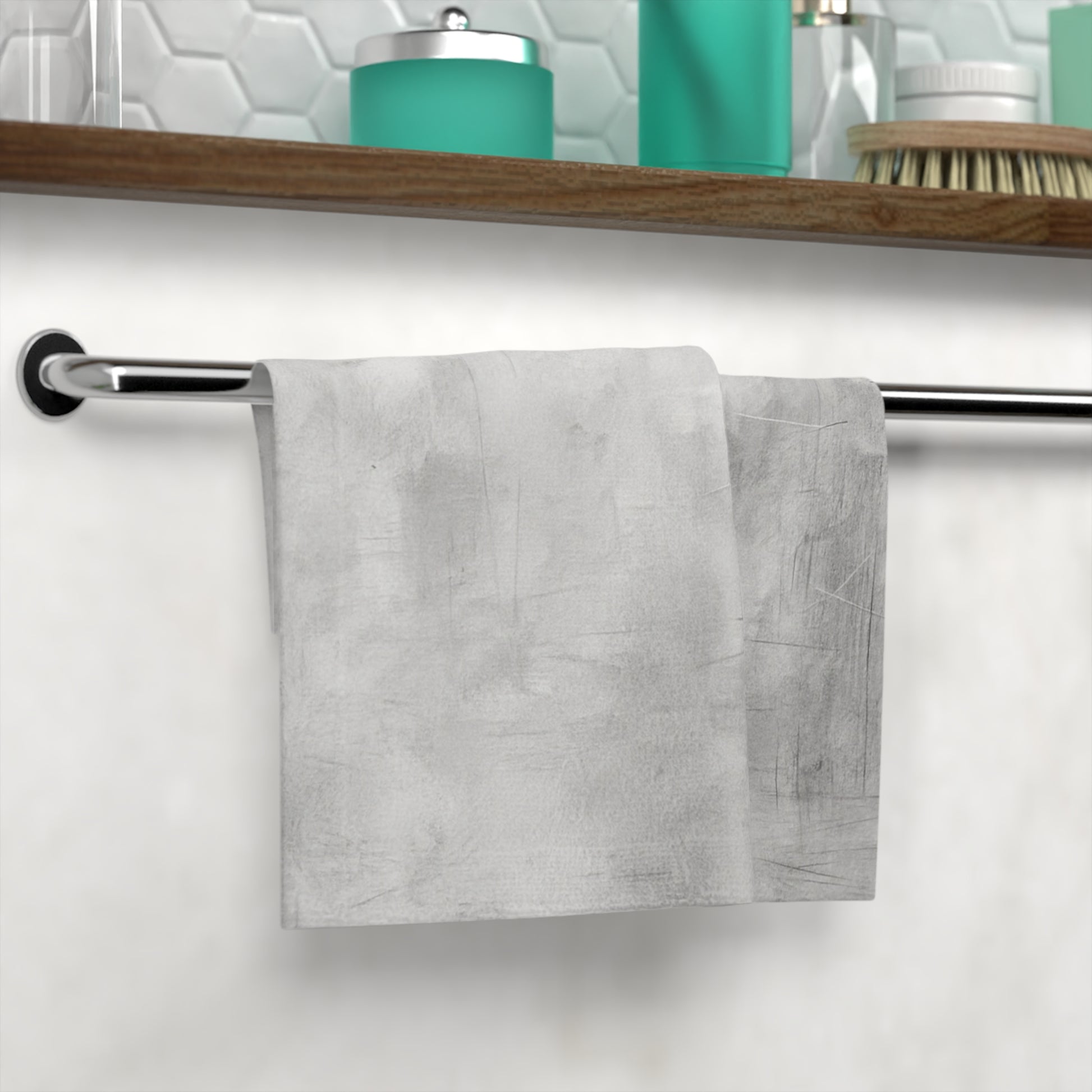 Stylish Face Towel, Spa Essential, Bathroom Accessory, Gift for Home, Luxury Towel, Grey Towel, Eco-Friendly Gift - TRV