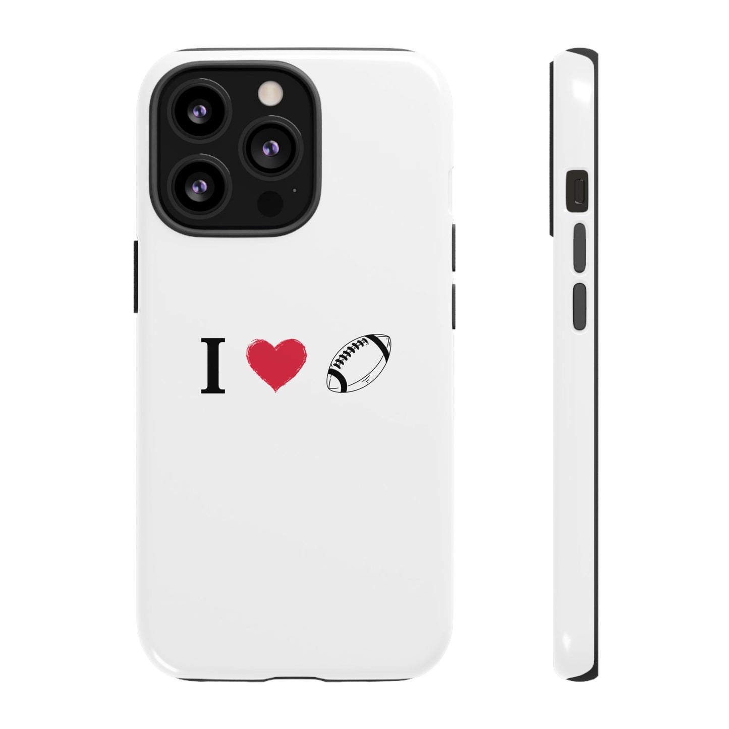Football Love Phone Case - Tough Cases, Unique Sports Lover Gift, Personalized Cellphone Cover, Birthday Present, Sports Equipment - TRV