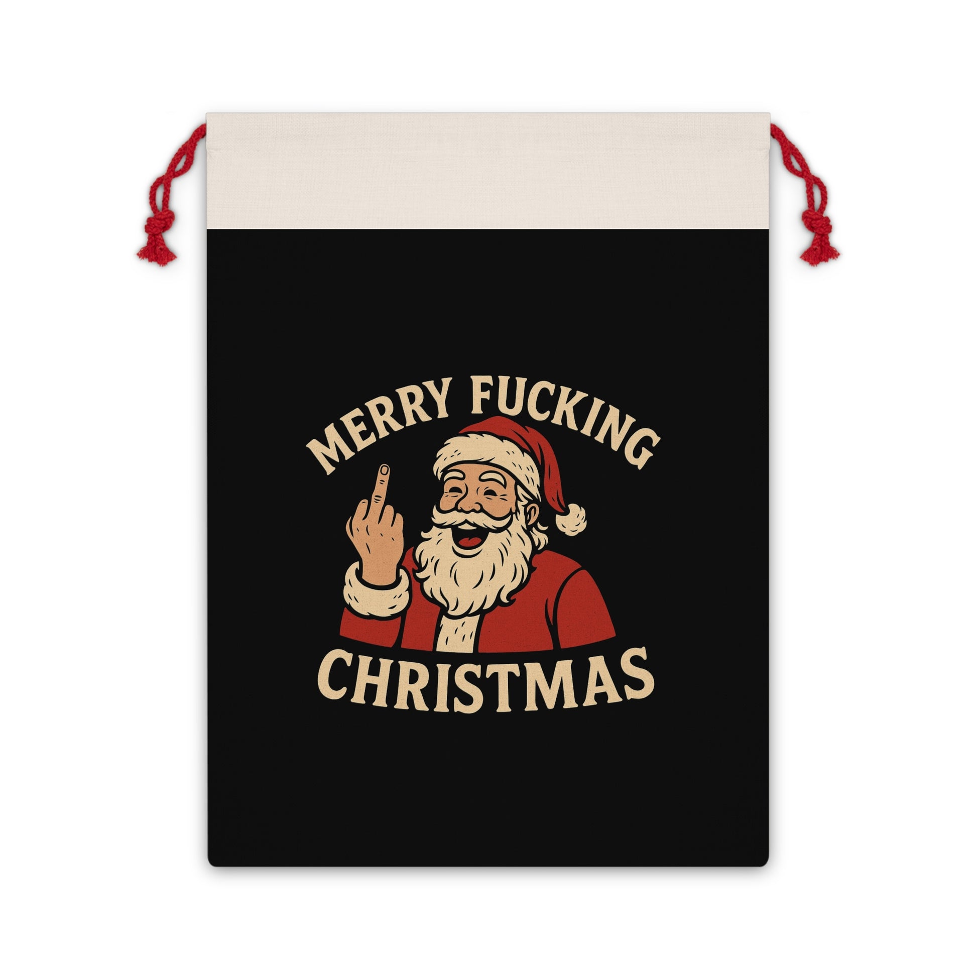 Funny Christmas Gift Bag with Santa Design, Holiday Gift Wrap, Cheeky Christmas Present, Festive Bag for Gifting, Unique Holiday Packaging - TRV