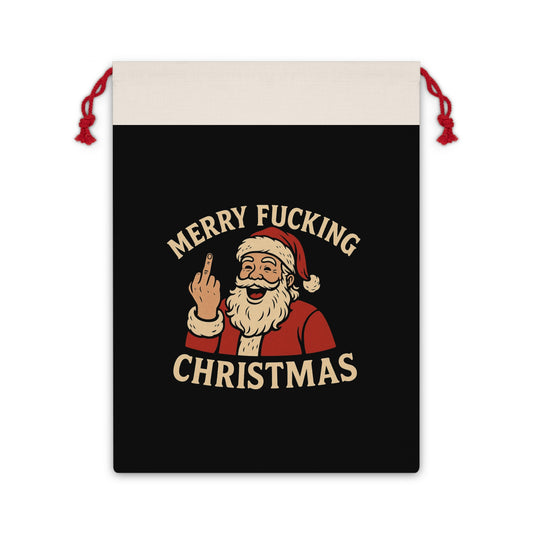 Funny Christmas Gift Bag with Santa Design, Holiday Gift Wrap, Cheeky Christmas Present, Festive Bag for Gifting, Unique Holiday Packaging - TRV