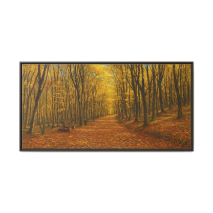 Autumn Forest Framed Canvas Art, Cozy Wall Decor, Nature Inspired Gift, Fall Home Accent, Perfect for Thanksgiving - TRV