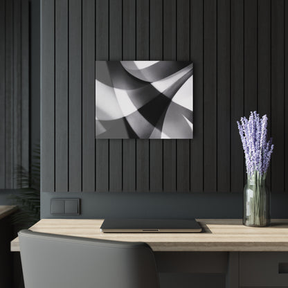 Abstract Black and White Geometric Acrylic Print | Wall Art French Cleat Hanging