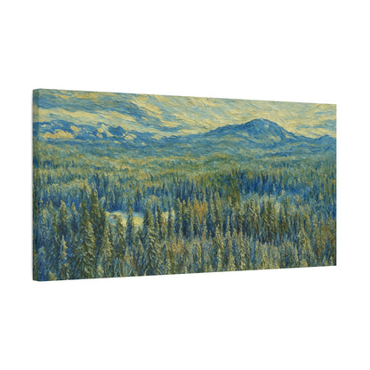Scenic Landscape Canvas Print, Rustic Home Decor, Wall Art for Nature Lovers, Gift for Art Enthusiasts, Serene Forest Artwork - TRV