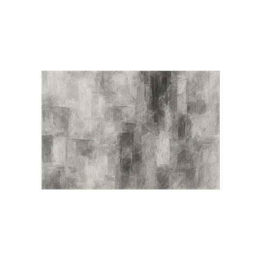 Stylish Outdoor Rug - Modern Patio Decor, Quality Grey Area Mat for Decks, Garden, Beach Blanket, Durable Outdoor Flooring - TRV