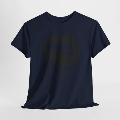 Edgy Graphic Tee - Dripping Lips Design - Unisex Heavy Cotton Tee
