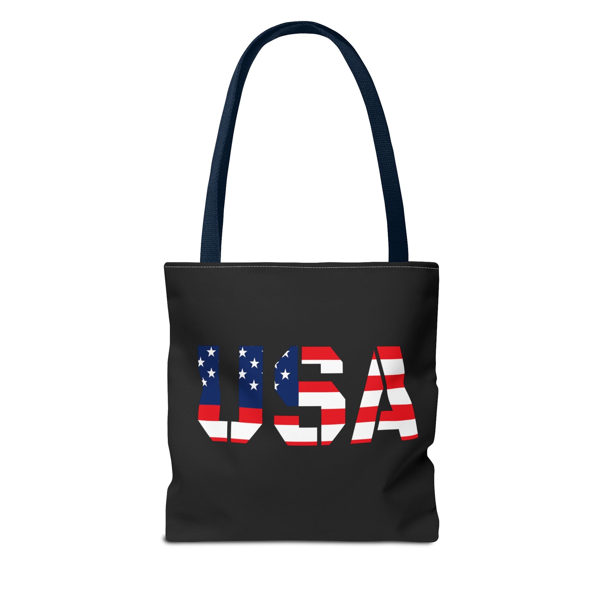 Patriotic USA Print Tote Bag, Reusable Shopping Bag, 4th of July Gift, Summer Carryall, American Flag Style - TRV