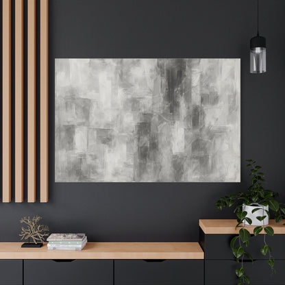 Abstract Grey Canvas Wall Art, Modern Home Decor, Minimalist Artwork, Living Room Accent, Contemporary Art Piece - TRV