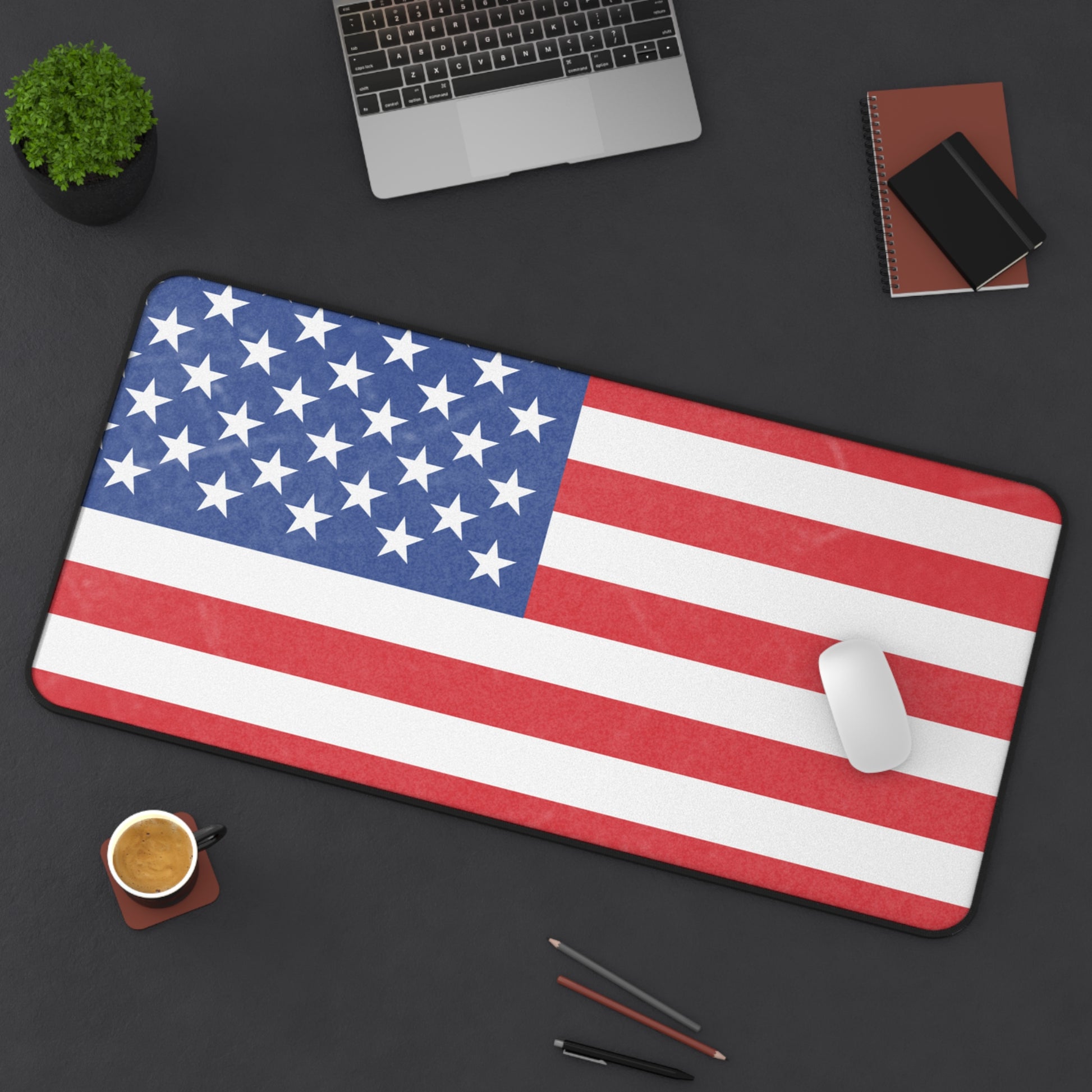 Patriotic Desk Mat | American Flag Mat for Home Office, Gamer Desk Decor, Workplace Gift, Desk Accessory, Independence Day - TRV